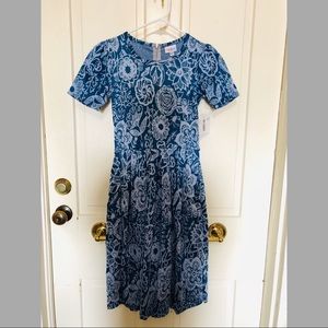 NWT LuLaRoe XS Amelia Dress Jaquard Material